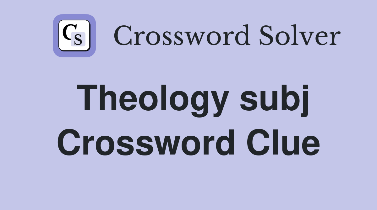 doctor of theology abbreviation crossword clue